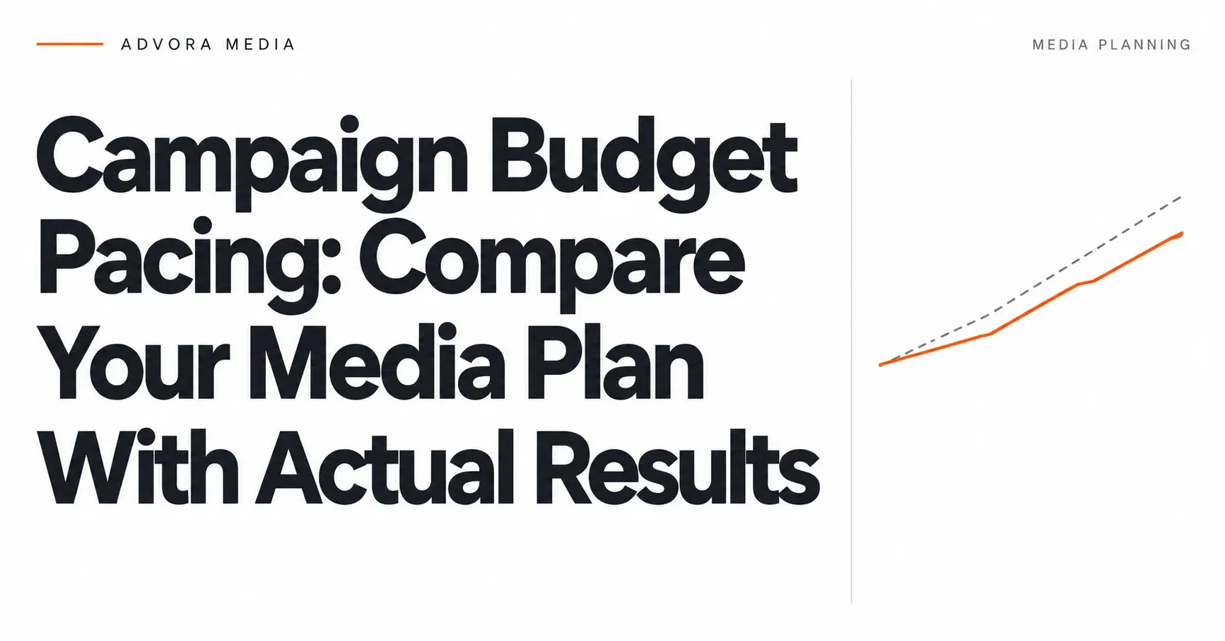 Campaign Budget Pacing: Compare Your Media Plan With Actual Results: editorial cover with comparison lines.
